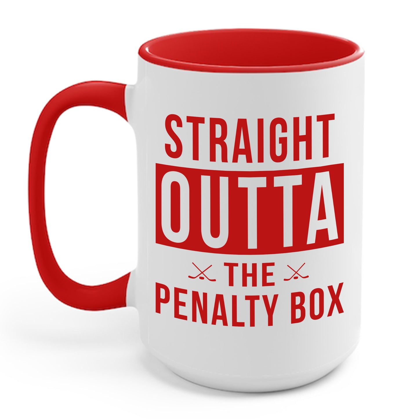 Funny Ice Hockey Straight Outta Penalty Box Coffee Mug For Men Women