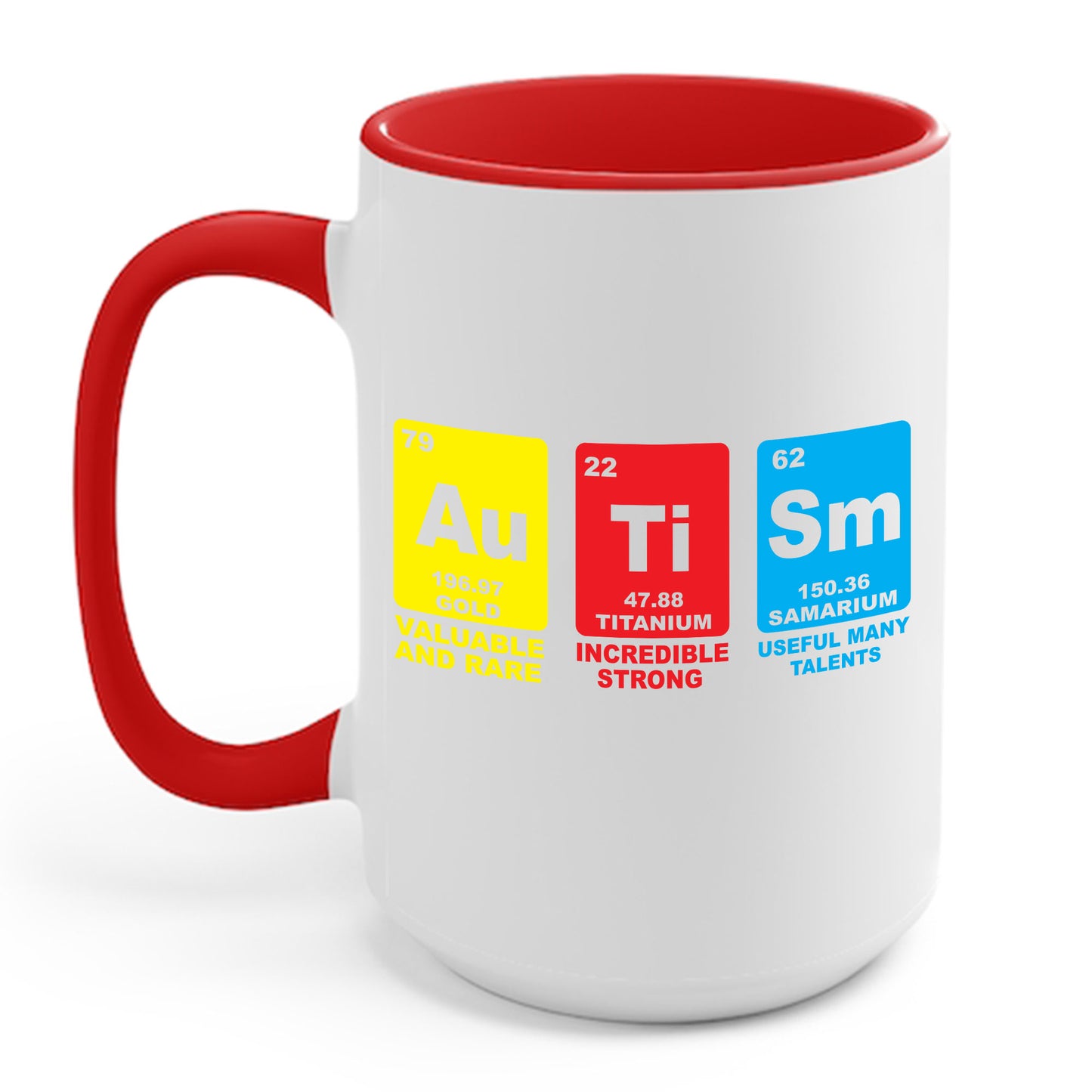 Autism Awareness Women Men Kids Elements Periodic Table ASD Chemistry Coffee Mug