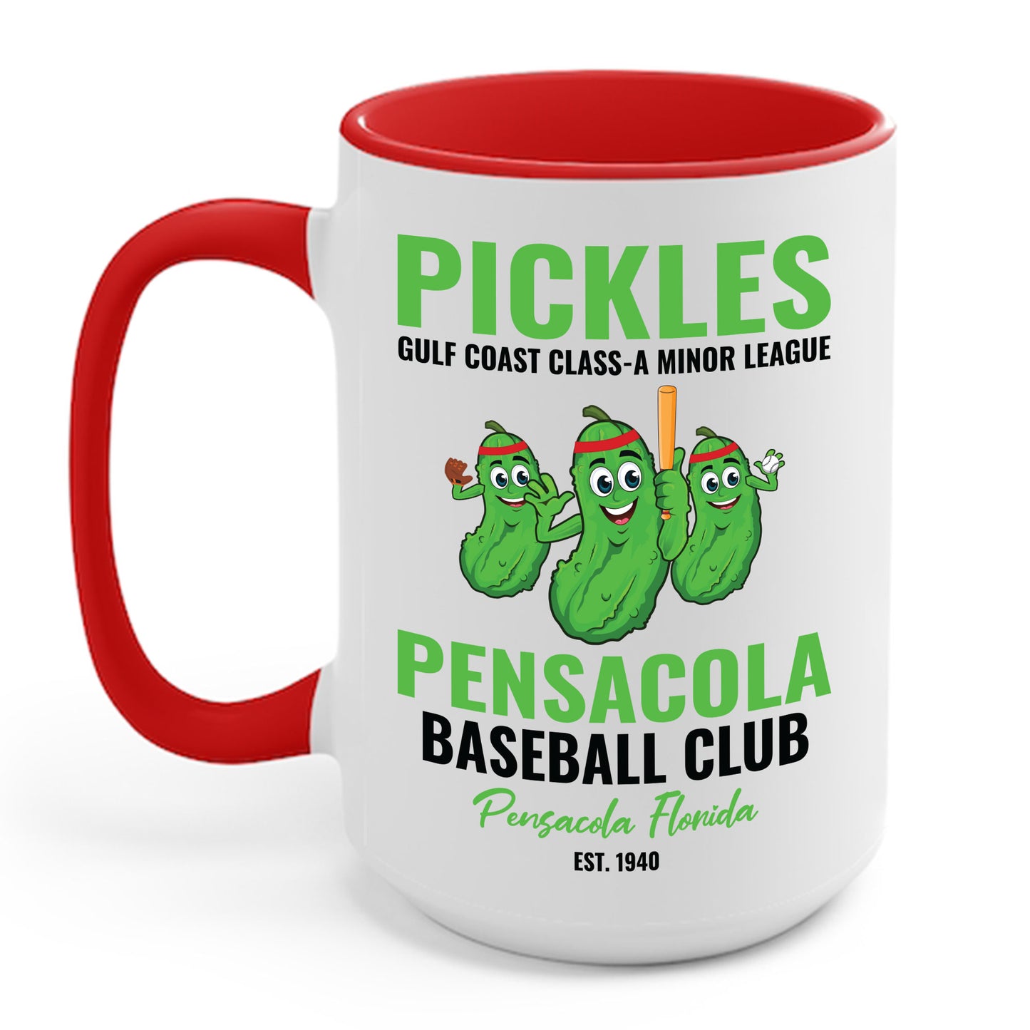 Funny Pensacola Pickles Minor League Retro Baseball Team Coffee Mug For Men Women