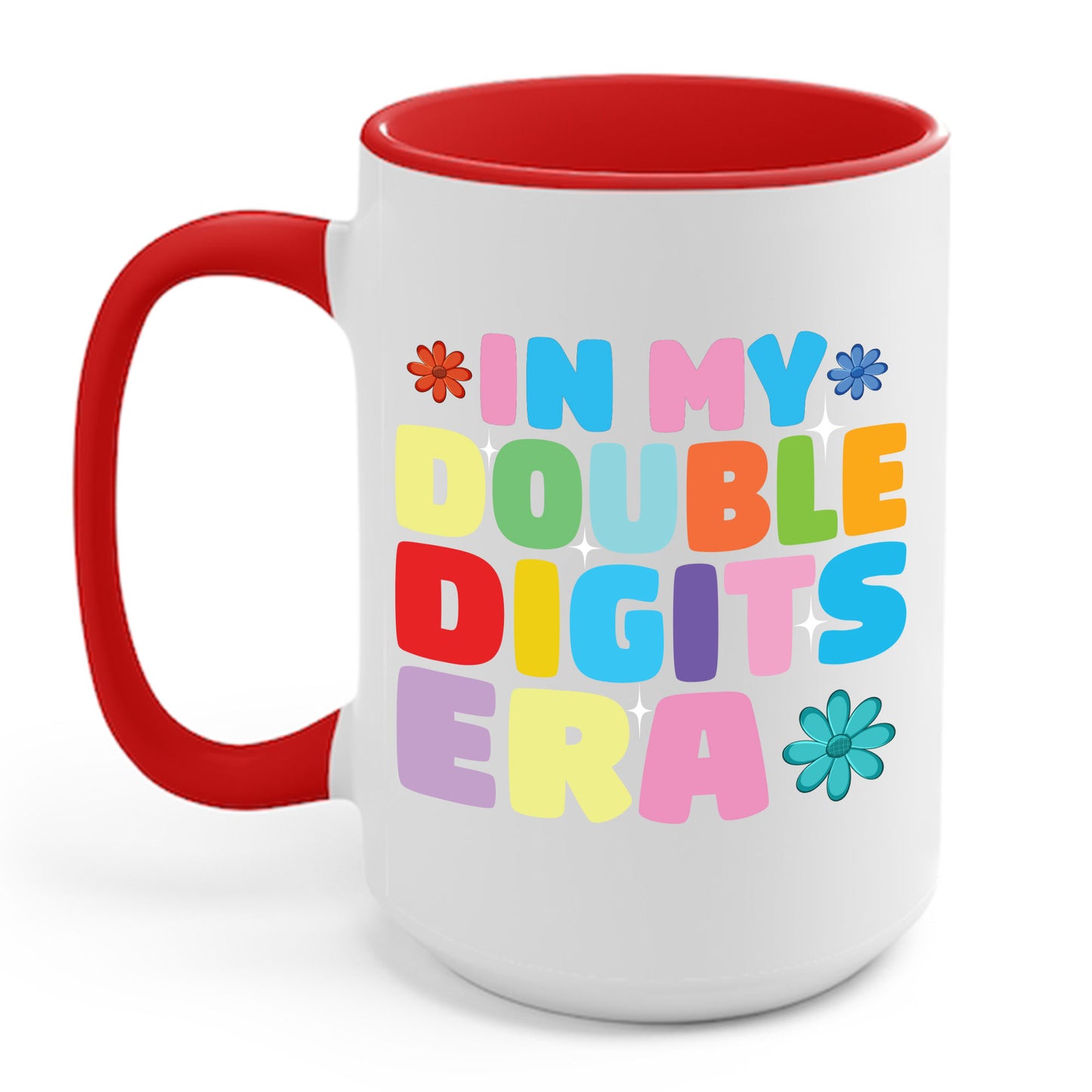 Funny In My Double Digits Era Retro 10 Year Old 10th Birthday Girl Coffee Mug For Men Women Kids