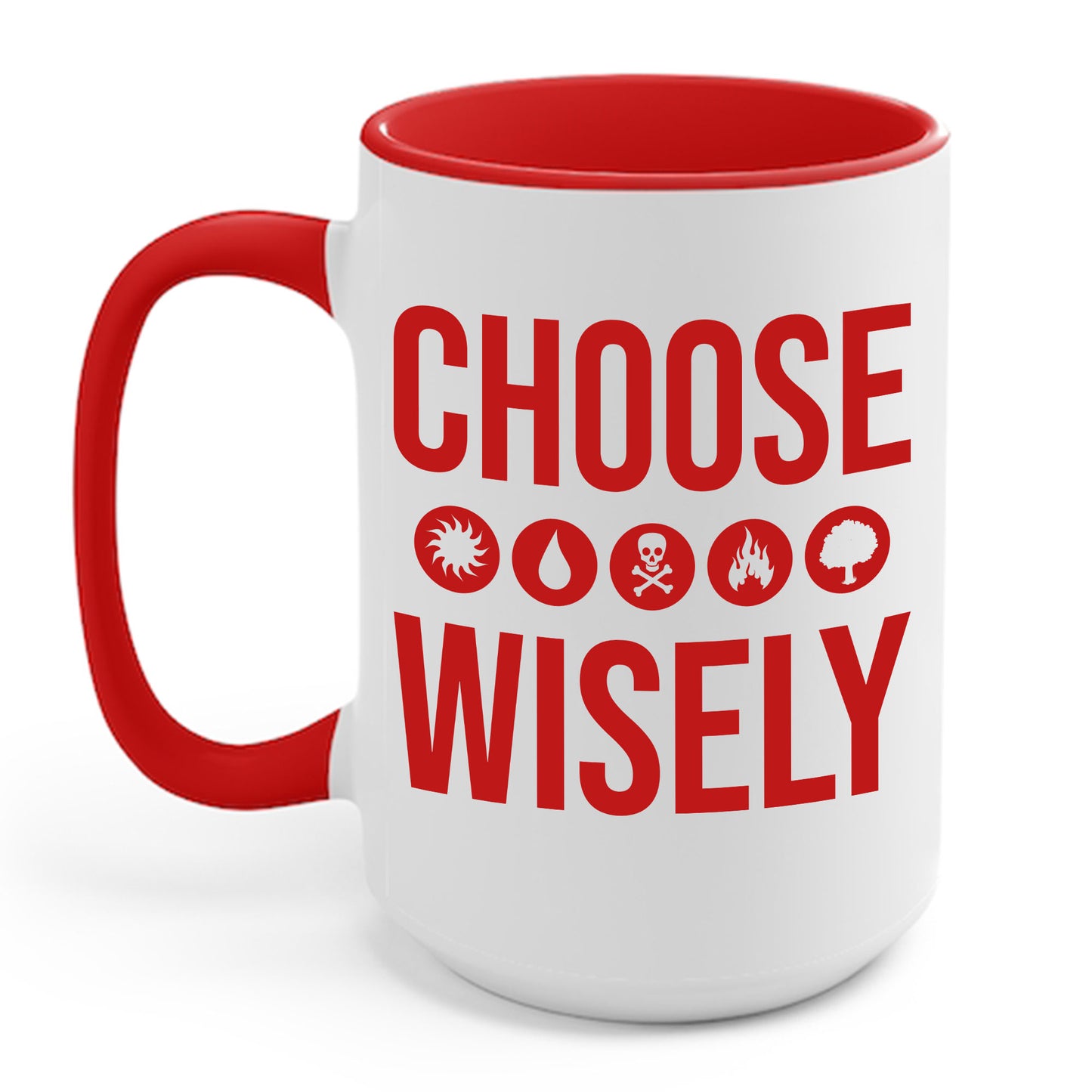 Choose Wisely Blue Red Green Sun Water Nature Tree Coffee Mug For Men Women