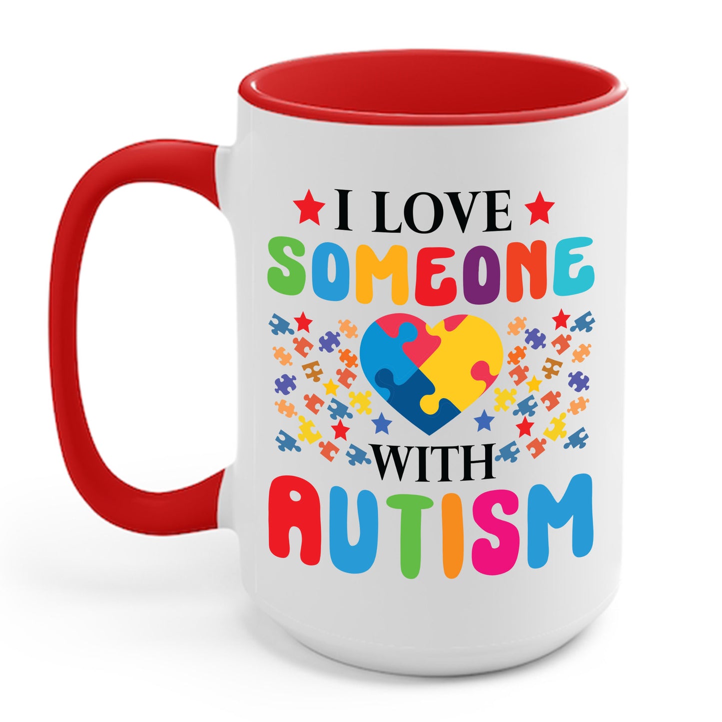 Funny I Love Someone with Autism Awareness Coffee Mug For Men Women