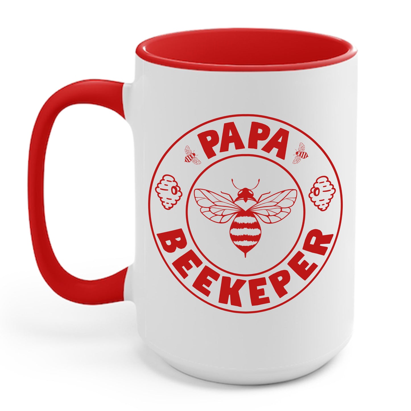 Papa Beekeeper Bee Whisperer Distressed Retro Beekeeping Coffee Mug For Men Women