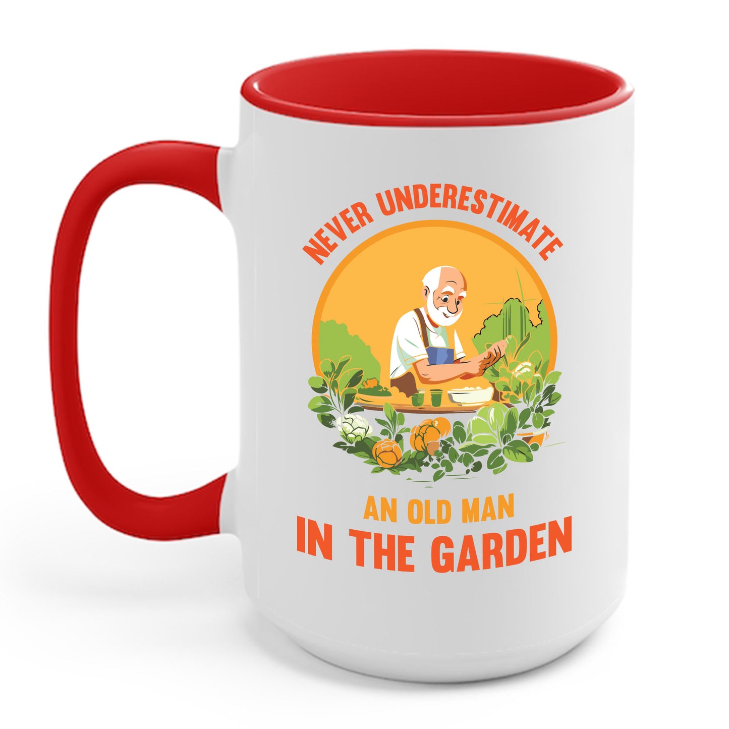 Funny Never Underestimate Gardener Gardening An Old Man In The Garden Plant Coffee Mug