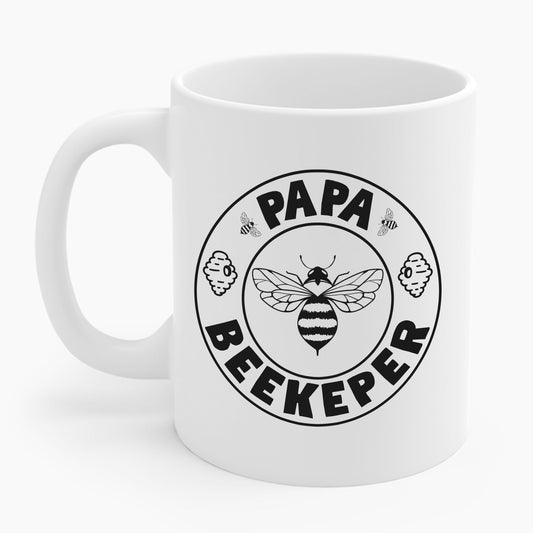 Papa Beekeeper Bee Whisperer Distressed Retro Beekeeping Coffee Mug For Men Women