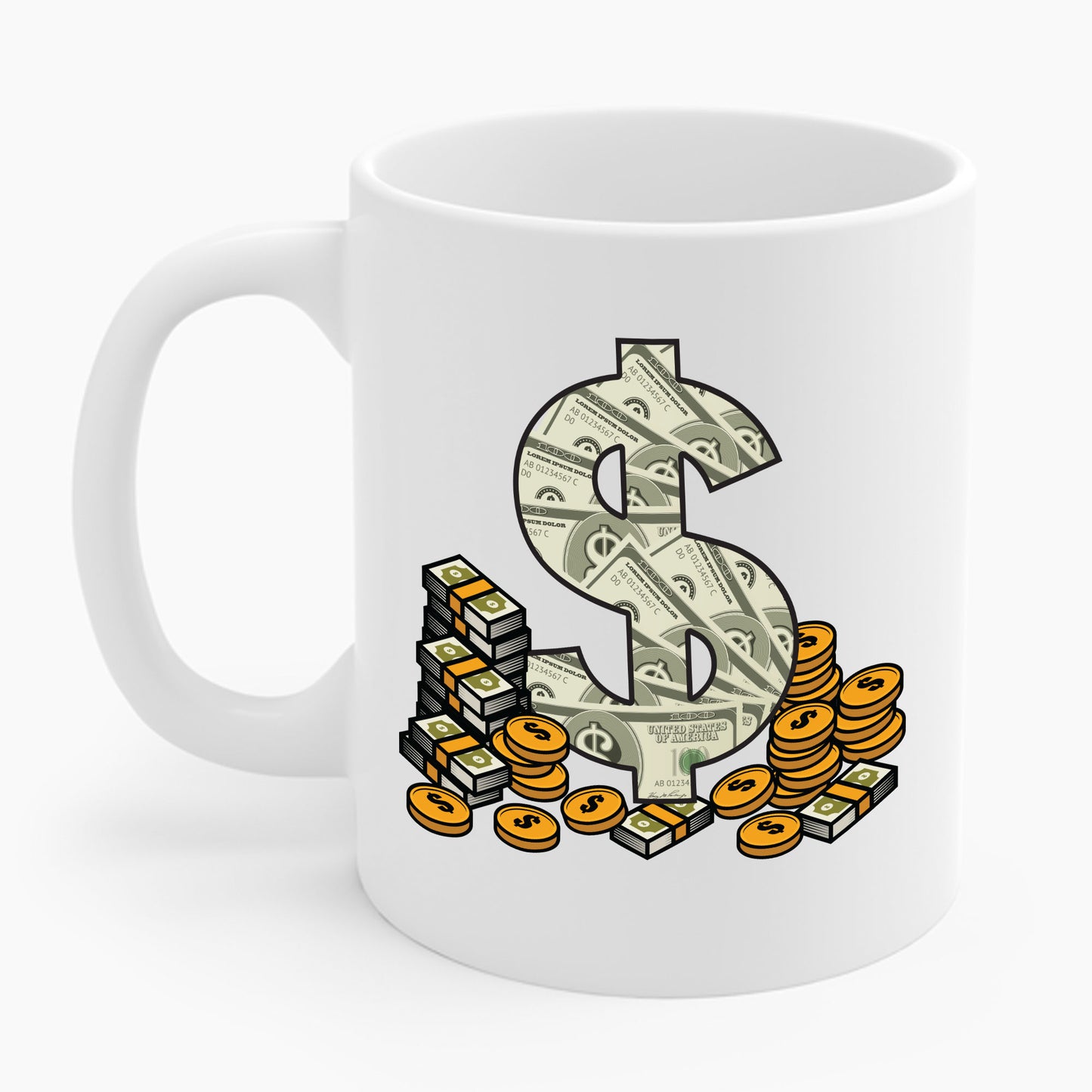 Cool As Dollar Bill Dollar Sign $$ Gift Coffee Mug For Men Women