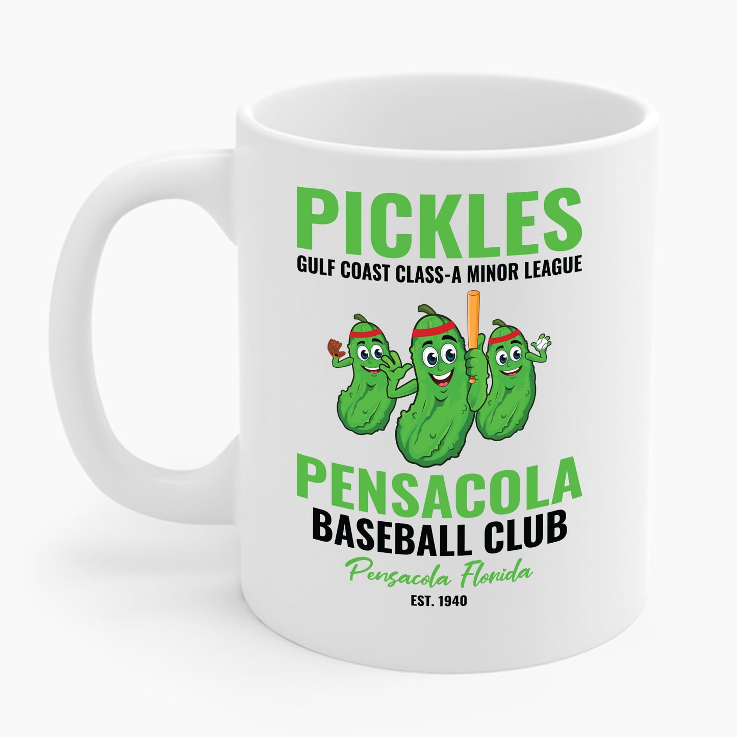 Funny Pensacola Pickles Minor League Retro Baseball Team Coffee Mug For Men Women