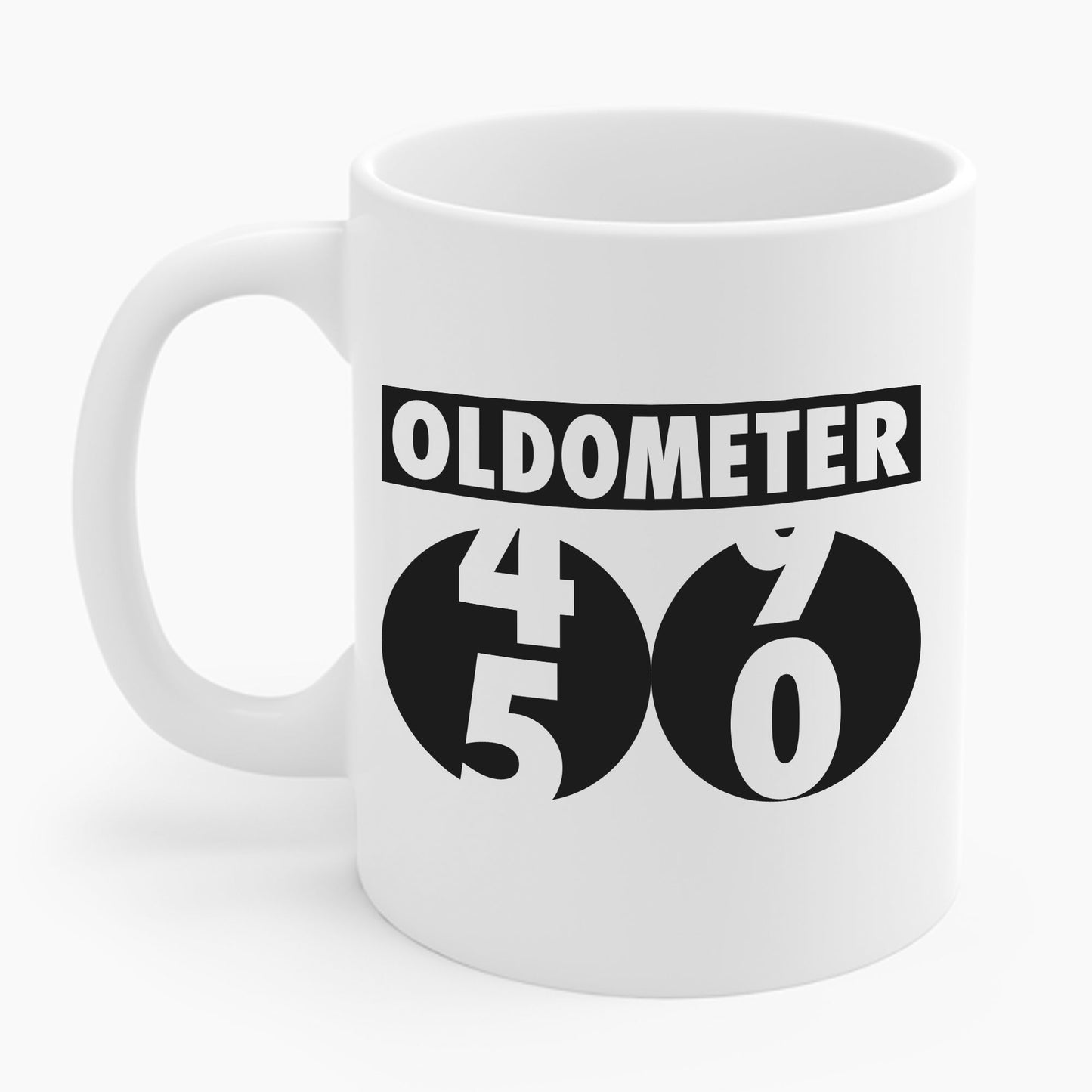 Funny Oldometer Odometer 50th Birthday Gift 50 yrs Old Joke Coffee Mug For Men Women