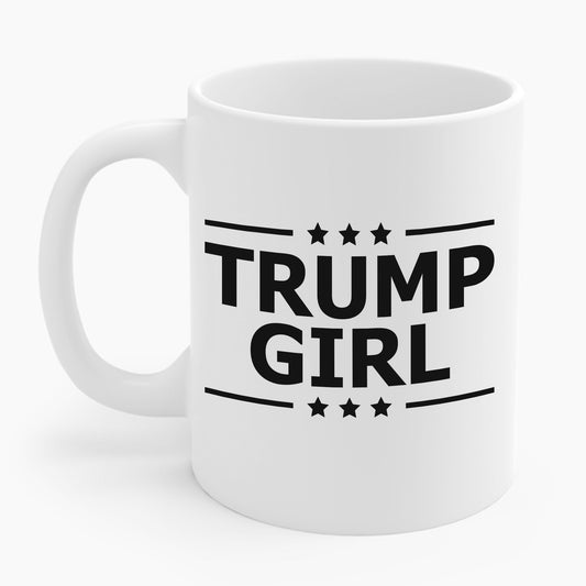 Cute Trump Girl Republican US Flag 2024 Vintage Vote Coffee Mug