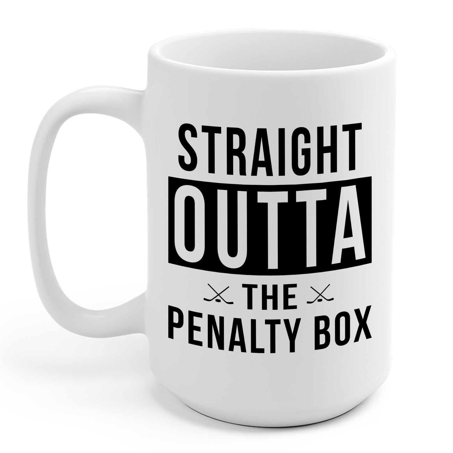 Funny Ice Hockey Straight Outta Penalty Box Coffee Mug For Men Women