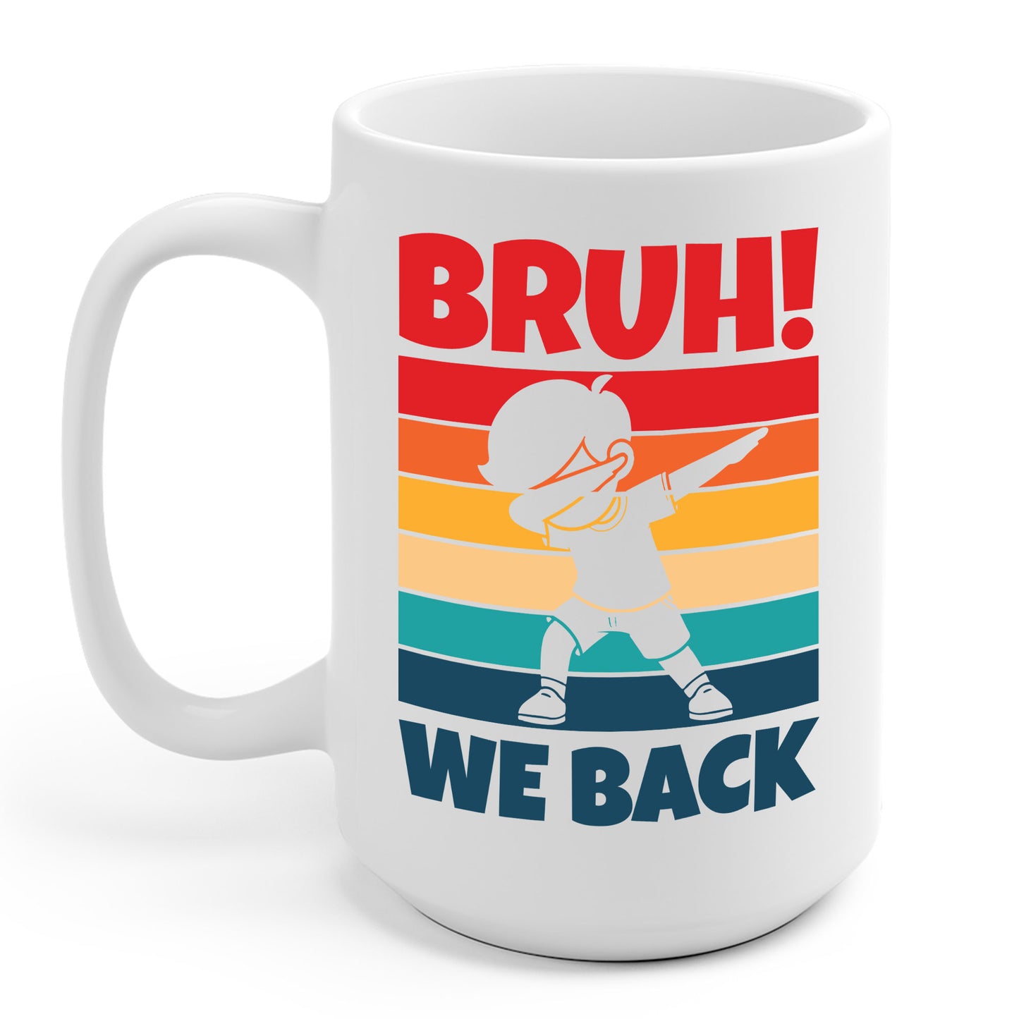 Funny Bruh We Back Teachers Kids Funny Back To School Coffee Mug