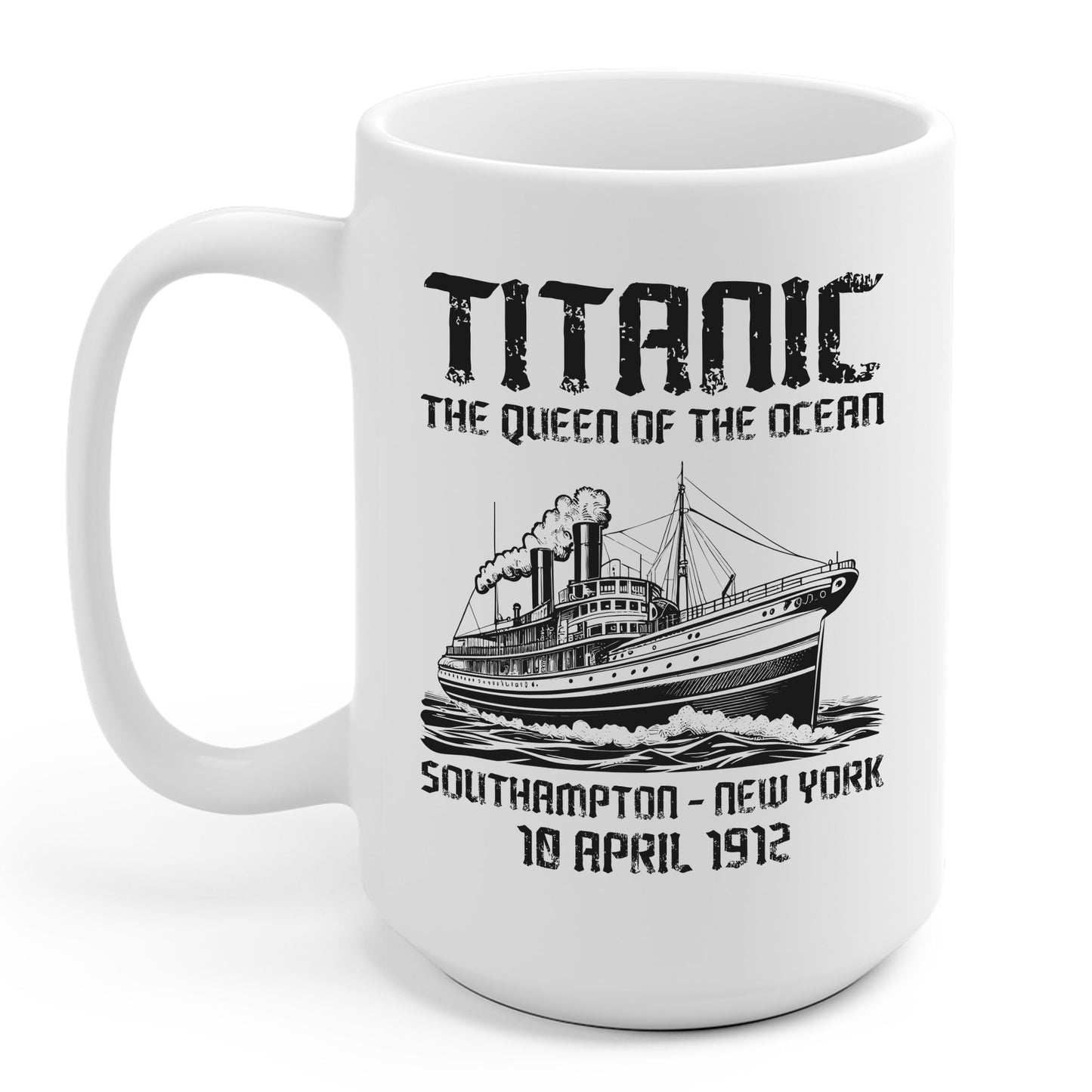 Vintage RMS Titanic 1912 Distressed Sea Sailing Ship Ocean Coffee Mug For Men Women