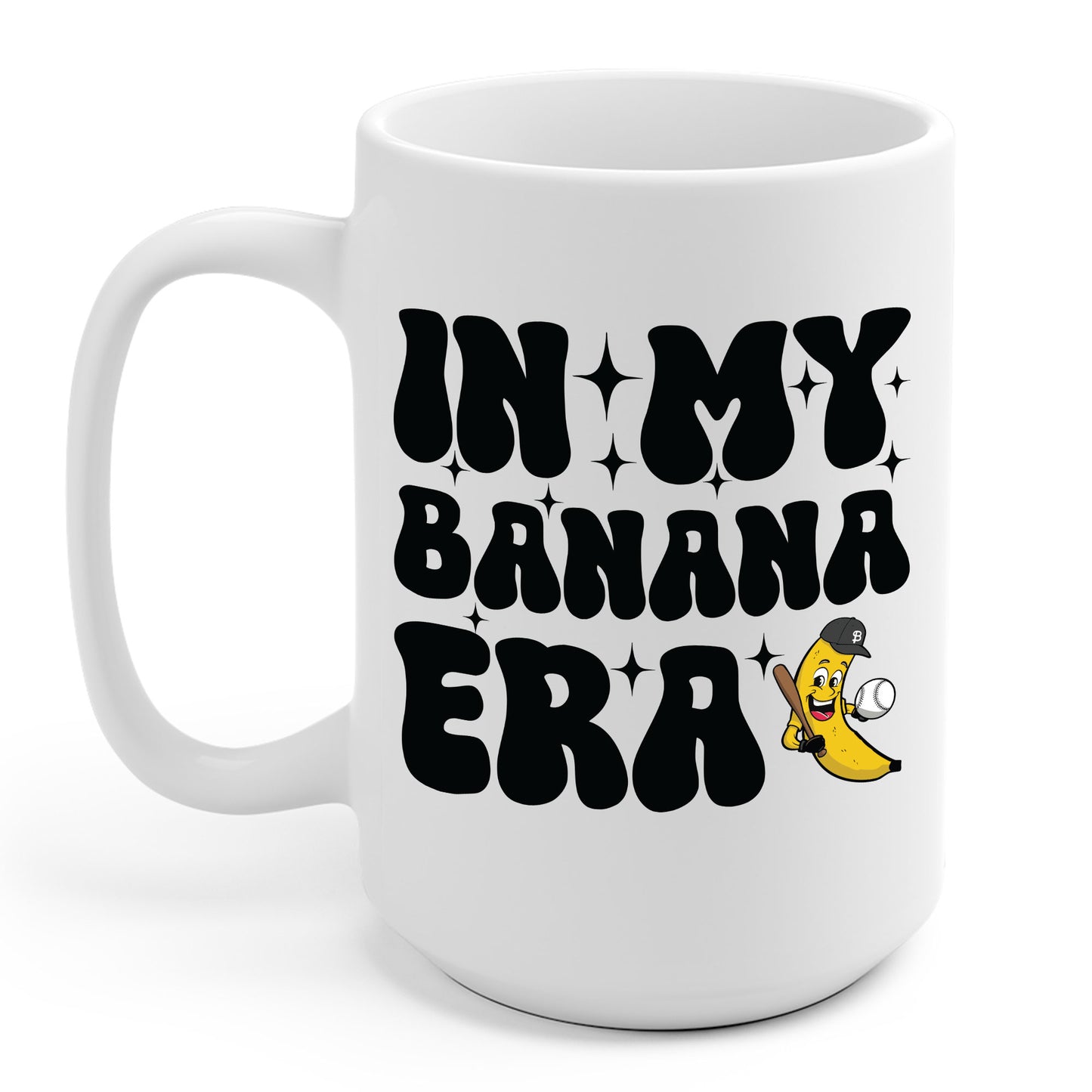 Funny In My Bananas Era Fruit Lover Baseball Player Coffee Mug For Men Women