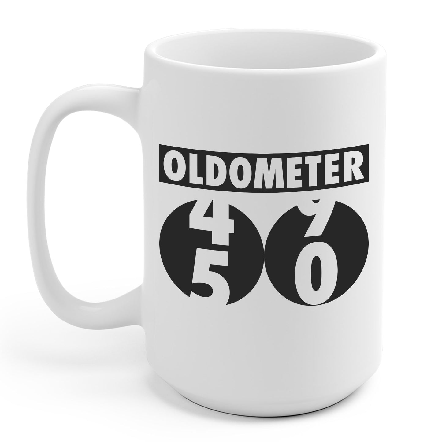 Funny Oldometer Odometer 50th Birthday Gift 50 yrs Old Joke Coffee Mug For Men Women