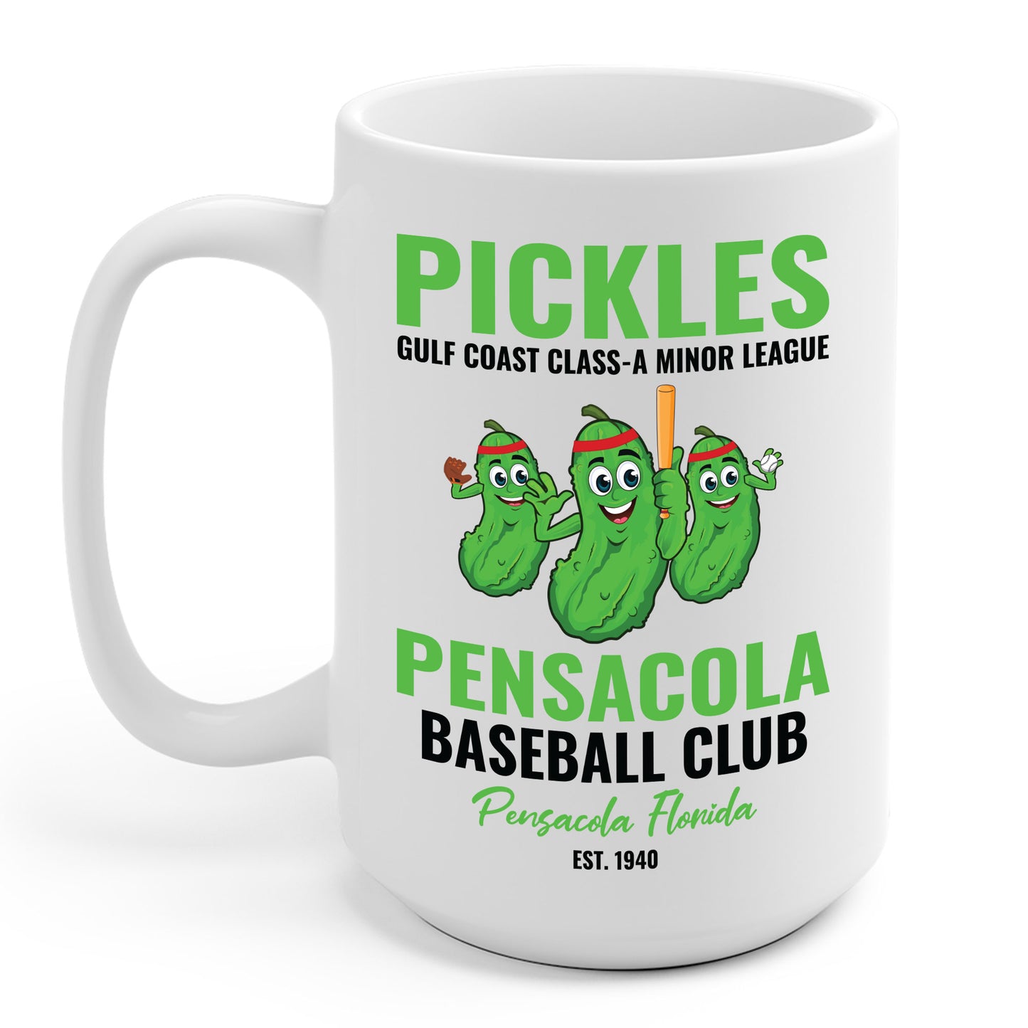 Funny Pensacola Pickles Minor League Retro Baseball Team Coffee Mug For Men Women