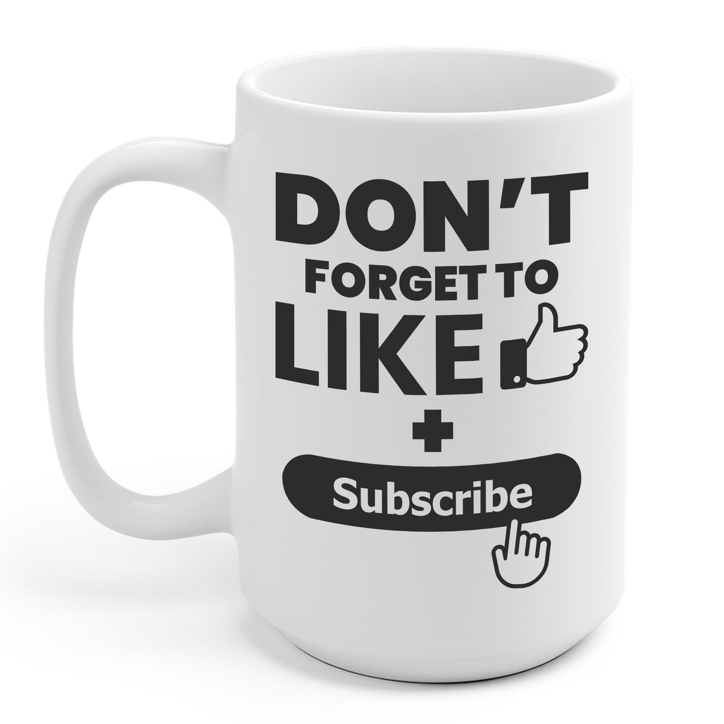 Social Media Influencer Like and Subscribe Coffee Mug For Men Women YouTuber