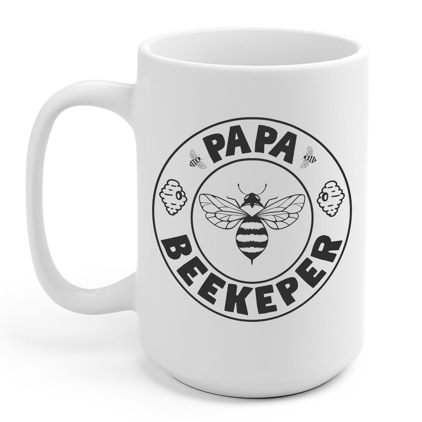 Papa Beekeeper Bee Whisperer Distressed Retro Beekeeping Coffee Mug For Men Women