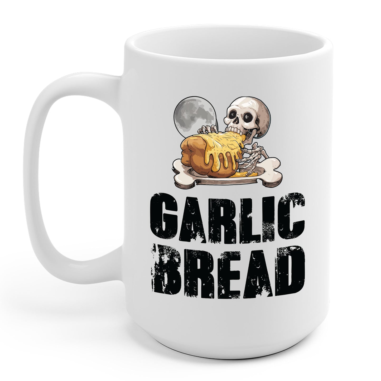 Garlic Bread Skeleton Funny Tees Foodie Food Lovers Coffee Mug For Men Women