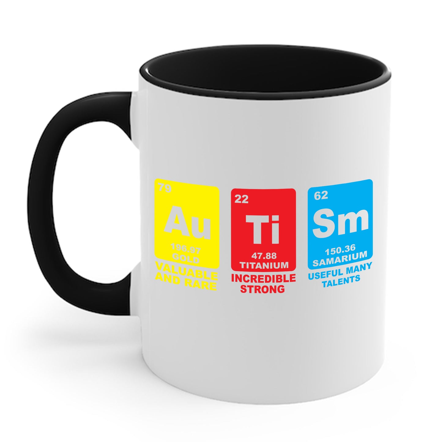 Autism Awareness Women Men Kids Elements Periodic Table ASD Chemistry Coffee Mug