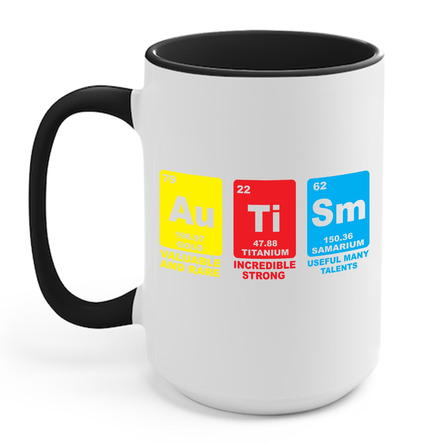 Autism Awareness Women Men Kids Elements Periodic Table ASD Chemistry Coffee Mug